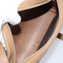 Christian Dior Honeycomb Canvas Shoulder Bag PVC Leather Black Gold Auth BA7079-11