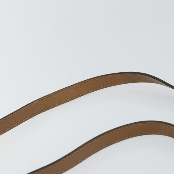 Christian Dior Honeycomb Canvas Shoulder Bag PVC Leather Black Gold Auth BA7079