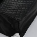 BALLY Quilted Hand Bag Leather Black Auth BA708-9