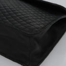 BALLY Quilted Hand Bag Leather Black Auth BA708-14