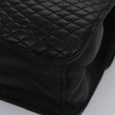BALLY Quilted Hand Bag Leather Black Auth BA708-16