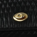 BALLY Quilted Hand Bag Leather Black Auth BA708-10