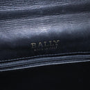 BALLY Quilted Hand Bag Leather Black Auth BA708-11