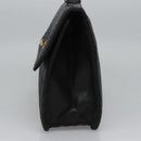 BALLY Quilted Hand Bag Leather Black Auth BA708-3