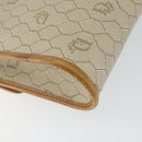 Christian Dior Honeycomb Canvas Shoulder Bag PVC Leather Beige Gold Auth BA7080-16