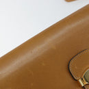 Christian Dior Honeycomb Canvas Shoulder Bag PVC Leather Beige Gold Auth BA7080-10