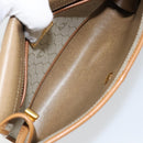 Christian Dior Honeycomb Canvas Shoulder Bag PVC Leather Beige Gold Auth BA7080-12