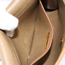 Christian Dior Honeycomb Canvas Shoulder Bag PVC Leather Beige Gold Auth BA7080-21