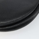 Christian Dior Shoulder Bag Leather Black Gold Auth BA7081-15