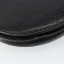 Christian Dior Shoulder Bag Leather Black Gold Auth BA7081-16