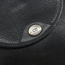 Christian Dior Shoulder Bag Leather Black Gold Auth BA7081-10