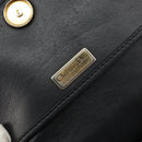 Christian Dior Shoulder Bag Leather Black Gold Auth BA7081-17