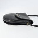 Christian Dior Shoulder Bag Leather Black Gold Auth BA7081-3