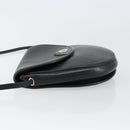 Christian Dior Shoulder Bag Leather Black Gold Auth BA7081-4