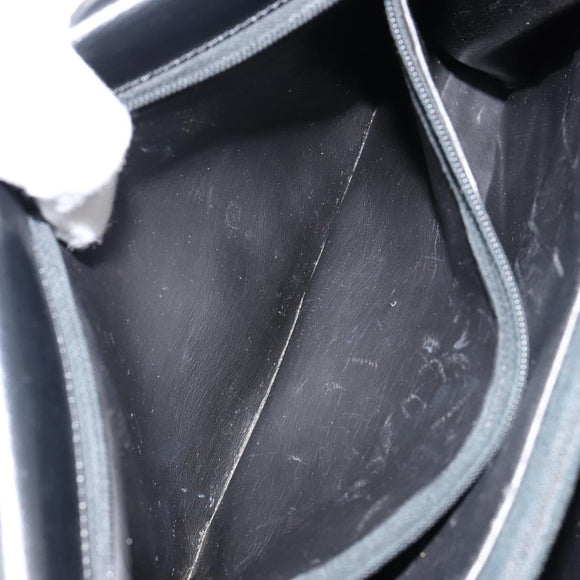 Christian Dior Shoulder Bag Leather Black Gold Auth BA7082