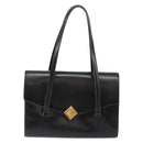 Christian Dior Shoulder Bag Leather Black Gold Auth BA7082-13