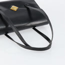 Christian Dior Shoulder Bag Leather Black Gold Auth BA7082-7