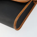 Christian Dior Shoulder Bag Leather Black Gold Auth BA7084-9