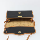 Christian Dior Shoulder Bag Leather Black Gold Auth BA7084-10