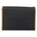 Christian Dior Shoulder Bag Leather Black Gold Auth BA7084-2