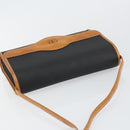 Christian Dior Shoulder Bag Leather Black Gold Auth BA7084-6