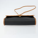 Christian Dior Shoulder Bag Leather Black Gold Auth BA7084-5
