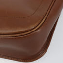 Christian Dior Shoulder Bag Leather Brown Gold Auth BA7085-8