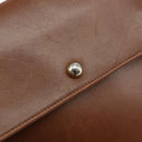 Christian Dior Shoulder Bag Leather Brown Gold Auth BA7085-18