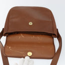 Christian Dior Shoulder Bag Leather Brown Gold Auth BA7085-10