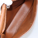 Christian Dior Shoulder Bag Leather Brown Gold Auth BA7085-12