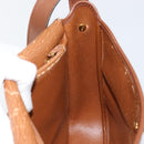 Christian Dior Shoulder Bag Leather Brown Gold Auth BA7085-19