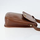 Christian Dior Shoulder Bag Leather Brown Gold Auth BA7085-3