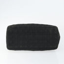 Christian Dior Lady Dior Canage Hand Bag Nylon Black Gold Auth BA7086-5