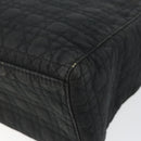 Christian Dior Lady Dior Canage Hand Bag Nylon Black Gold Auth BA7086-16