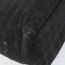 Christian Dior Lady Dior Canage Hand Bag Nylon Black Gold Auth BA7086-17