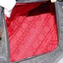 Christian Dior Lady Dior Canage Hand Bag Nylon Black Gold Auth BA7086-11