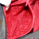 Christian Dior Lady Dior Canage Hand Bag Nylon Black Gold Auth BA7086-22