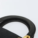 Christian Dior Lady Dior Canage Hand Bag Nylon Black Gold Auth BA7086-14