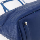 Christian Dior Canage Tote Bag Leather Blue Silver Auth BA7087-16
