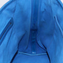 Christian Dior Canage Tote Bag Leather Blue Silver Auth BA7087-19