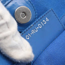 Christian Dior Canage Tote Bag Leather Blue Silver Auth BA7087-12