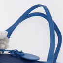 Christian Dior Canage Tote Bag Leather Blue Silver Auth BA7087-8