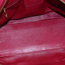 LOEWE Anagram Amazona 36 Hand Bag Leather Red Gold Auth BA7089-10