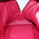 LOEWE Anagram Amazona 36 Hand Bag Leather Red Gold Auth BA7089-22