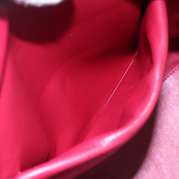 LOEWE Anagram Amazona 36 Hand Bag Leather Red Gold Auth BA7089