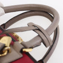 LOEWE Anagram Amazona 36 Hand Bag Leather Red Gold Auth BA7089-14