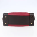 LOEWE Anagram Amazona 36 Hand Bag Leather Red Gold Auth BA7089-5