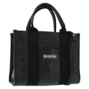 BALENCIAGA Hand Bag Leather 2way Black Silver Auth BA7090-1