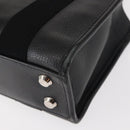 BALENCIAGA Hand Bag Leather 2way Black Silver Auth BA7090-16