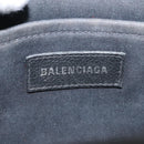 BALENCIAGA Hand Bag Leather 2way Black Silver Auth BA7090-19